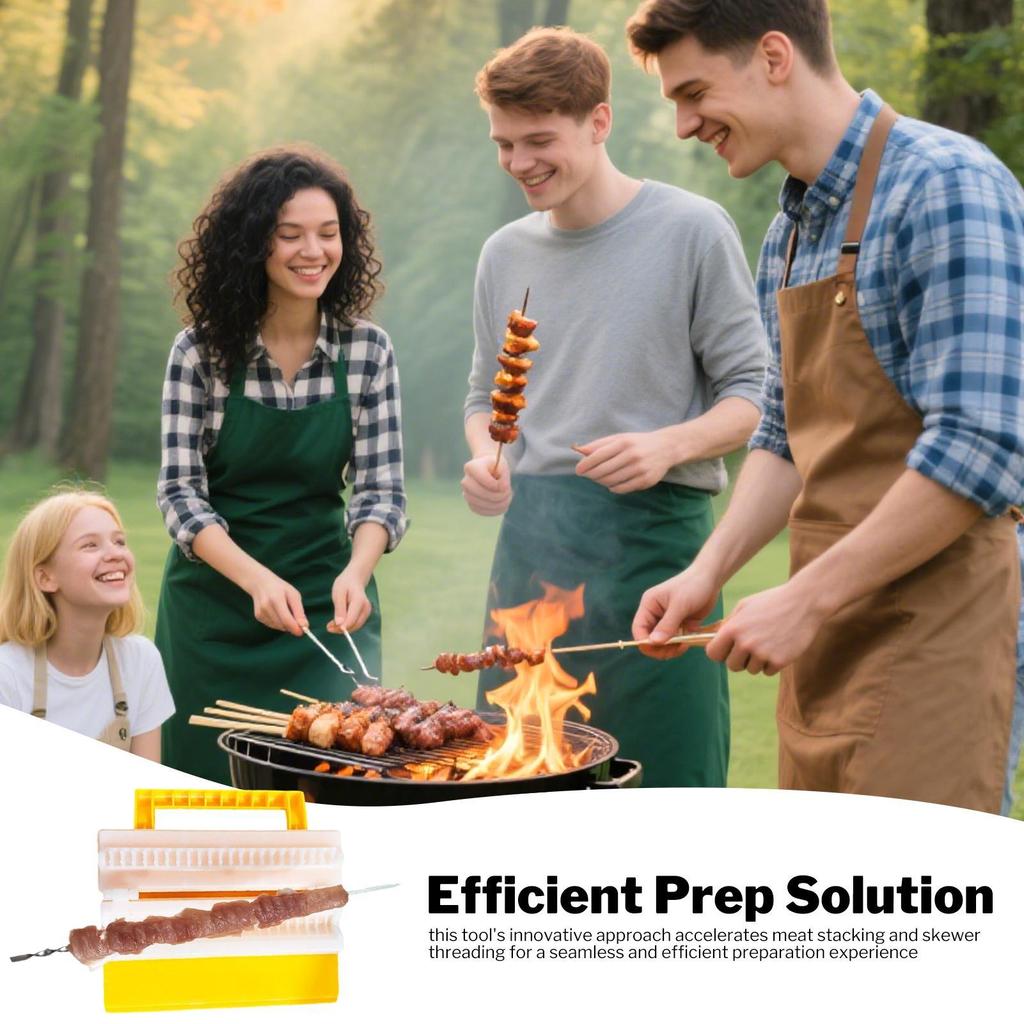 Large Kebab Skewers Mould BBQ Grill Mold Effortless Meat Shaping Maker for Outdoor Preparation Barbecue Camping