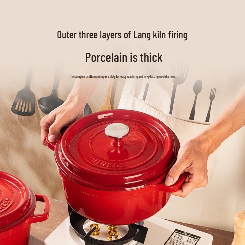 PuPan Enameled Cast Iron Dutch Oven