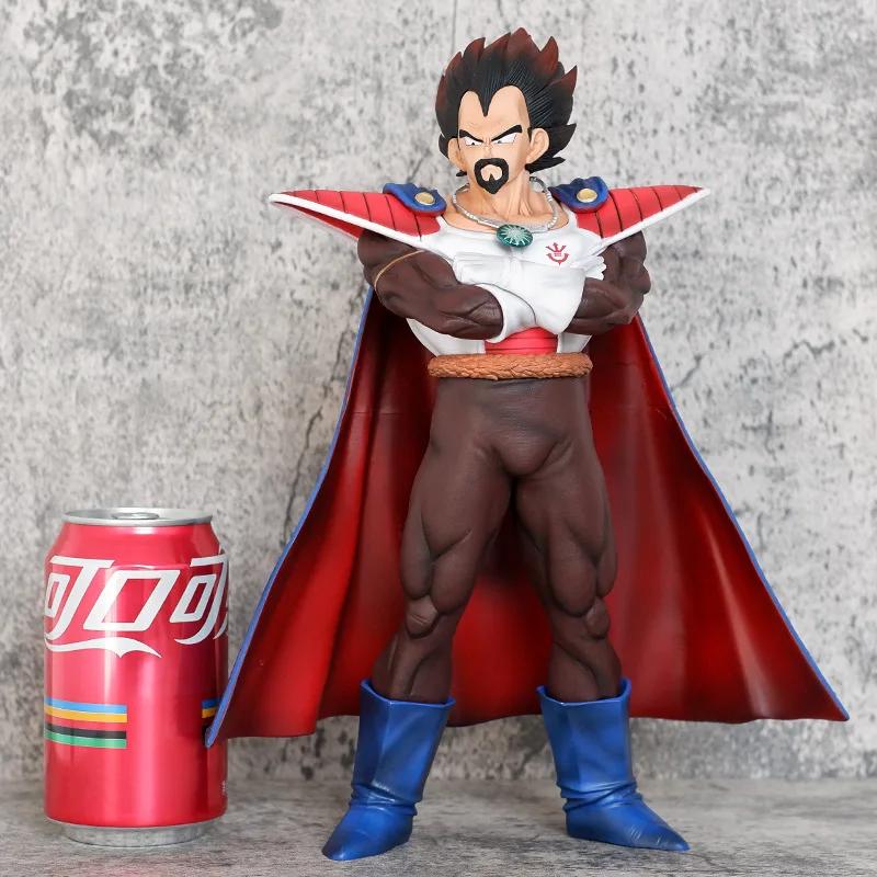 29.5cm Dragon Ball King Vegeta Anime Figure Vegeta Cloak Stand Action Figures Model Toys Doll Collection Room Decoration Gifts