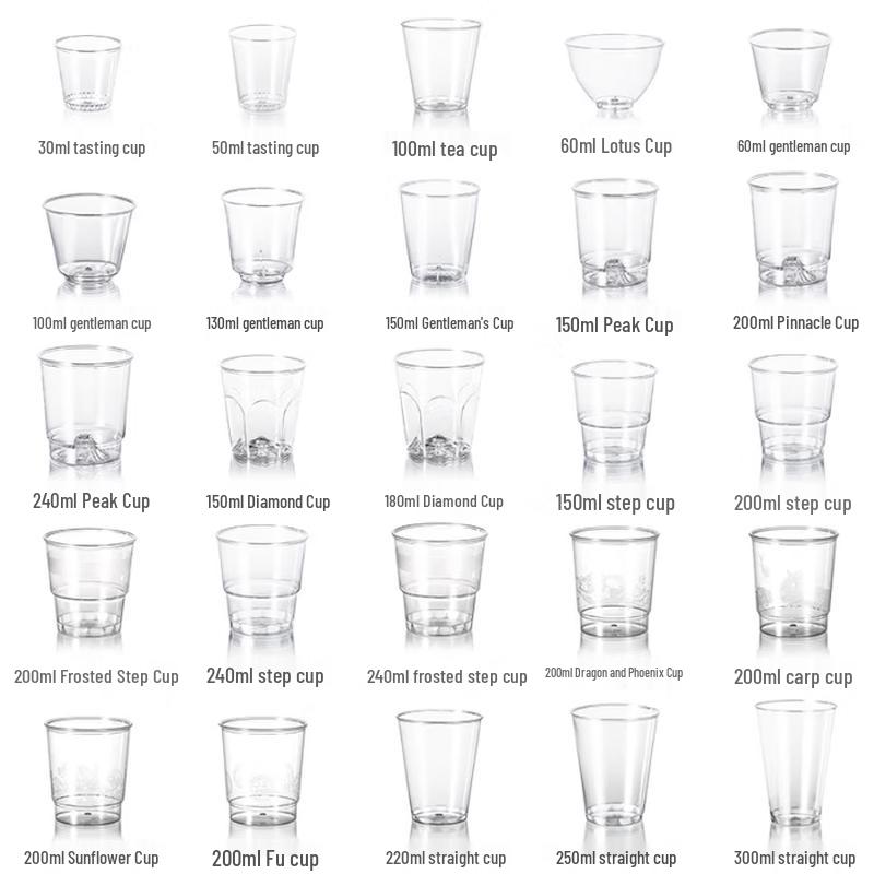 ShijiXi Disposable Hard Plastic Cups