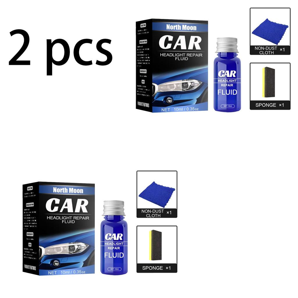 RAYHONG Scheinwerfer-Renovierungs- und Reparaturmittel (10ml Set), Autoscheinwerfer-Restaurationsmittel, Scheinwerferpolier- und Reparaturflüssigkeit 1 Set