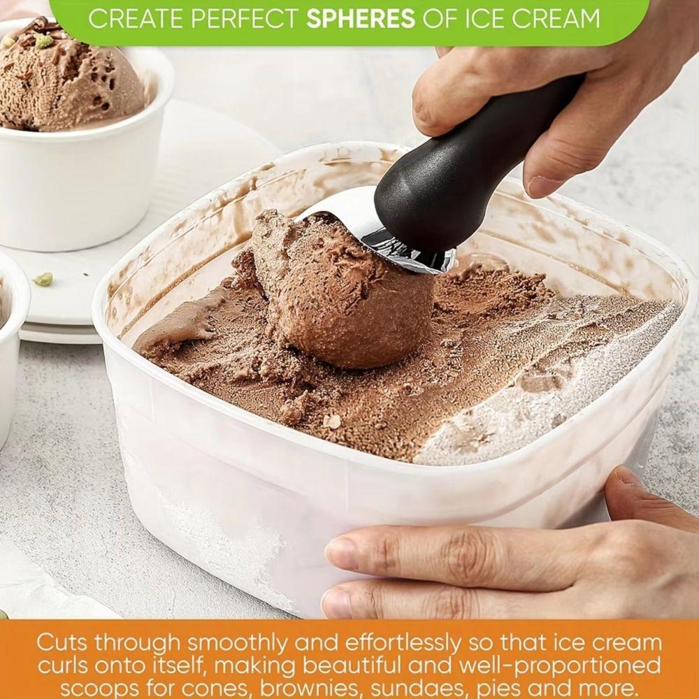 Creative Ice Cream Scoop Ergonomic Handle Ice Cream Ball Digger Kitchen Supplies