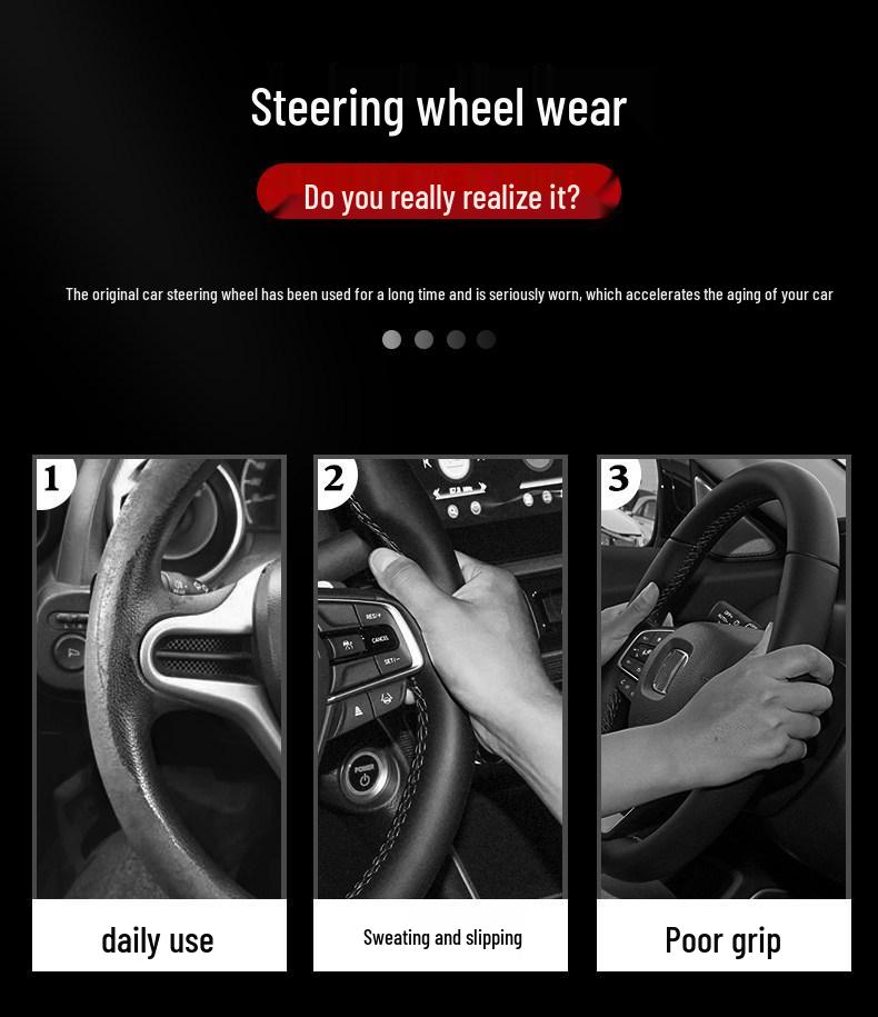 Steering Wheel Cover for Skoda: Octavia, Kamiq, Kodiaq GT, Superb, Karoq, Scala