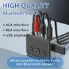 USB Bluetooth 5.4 Audio Receiver Adapter Wireless Stereo Music 3.5mm AUX RCA Support U-Disk Playback For Desktop Speaker Amp