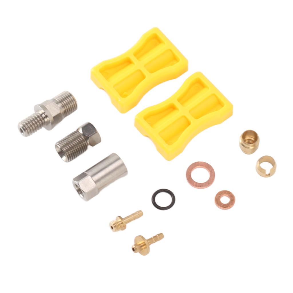 Bike Brake Hose Connector Aluminum Alloy Hydraulic Brake Hose Straight Through Type Connecting Insert Kit