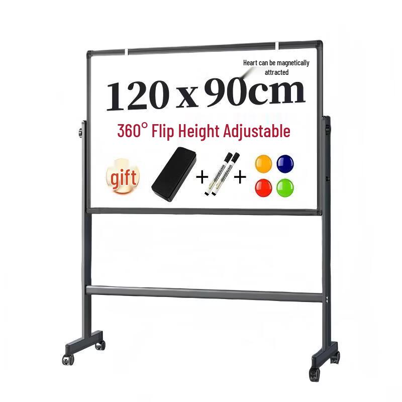 Deli 120x90cm H-Type Magnetic Double-Sided Whiteboard with Stand