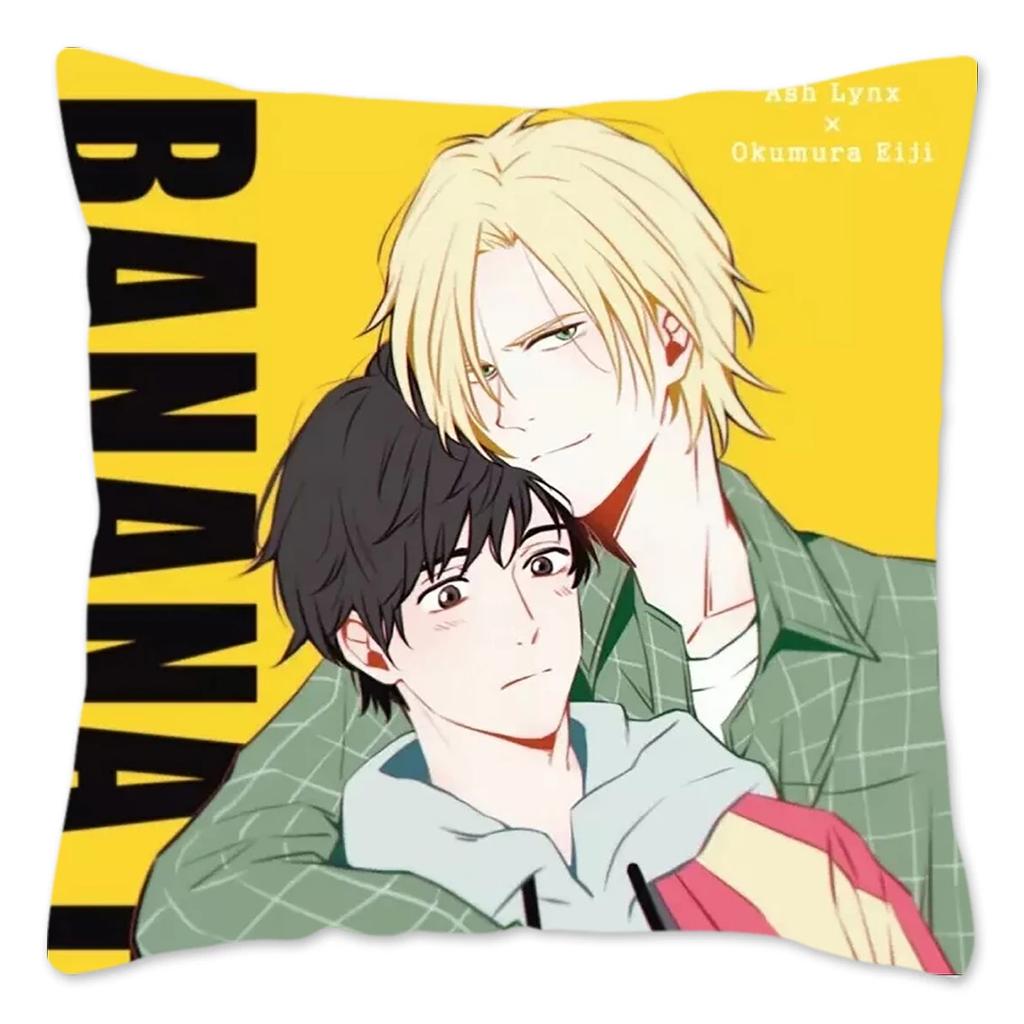 BANANA FISH Anime Cushion Cover for Sofa Throw Pillow Cover Home Decoration Polyester Pillow Case Japan Manga Housse De Coussin