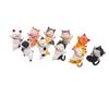 Set of 10 Dancing Cat Beckoning Good Set [BlackCoco] Figurines, Statues, Cats, Fortune, Healing, 10-Piece (Product Code 10)