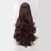 Long, Curly, Wavy, Heat-Resistant Cosplay Wig with Side Bangs, Perfect for All-Purpose Costumes and Events, Includes Wig Net (Dark Brown)