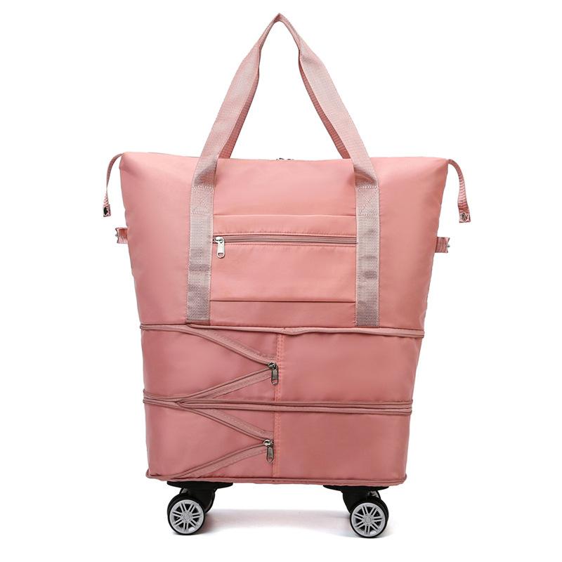 TS JYL laptop bag,Foldable Wheel Travel Bag Multi-Function Storage Expanded Luggage Bag