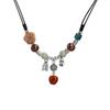 Keramikperle Wassertropfen Anhänger Choker Verstellbare Größe Böhmisches Halsband Damen