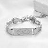 Stainless Steel 8mm Mesh Heart Infinity Alphabet Bracelet Kids Minimalist Geometric Charm Jewelry