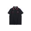 Li Ning Paris Fashion Week Short Sleeve Polo Shirt Men Polo Shirts Standard-Black APLQ085-2