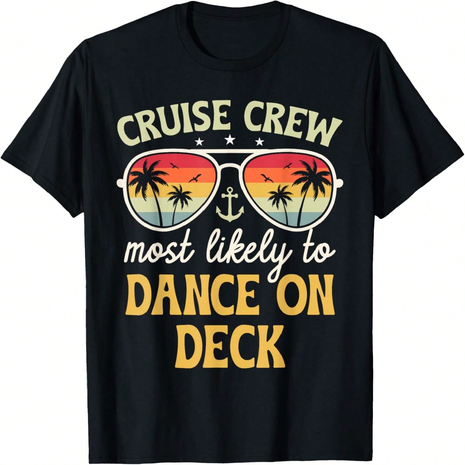 Most Likely To Dance On Deck Matching Family Cruise 2025 T-Shirt S разноцветный