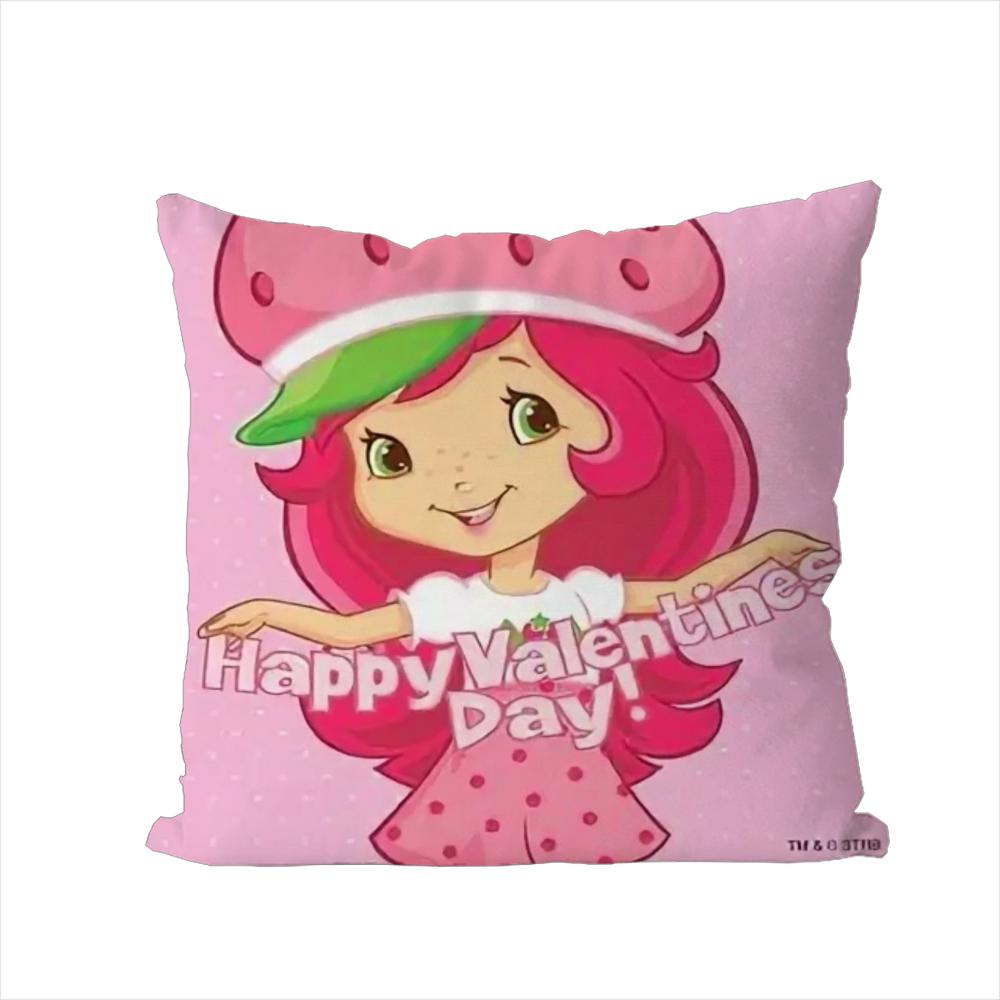 SStrawberry Shortcakes Pillow Case For Car Sofa Decorative Home Doublesided Print Plush Square Throw Pillow Cushion Cover