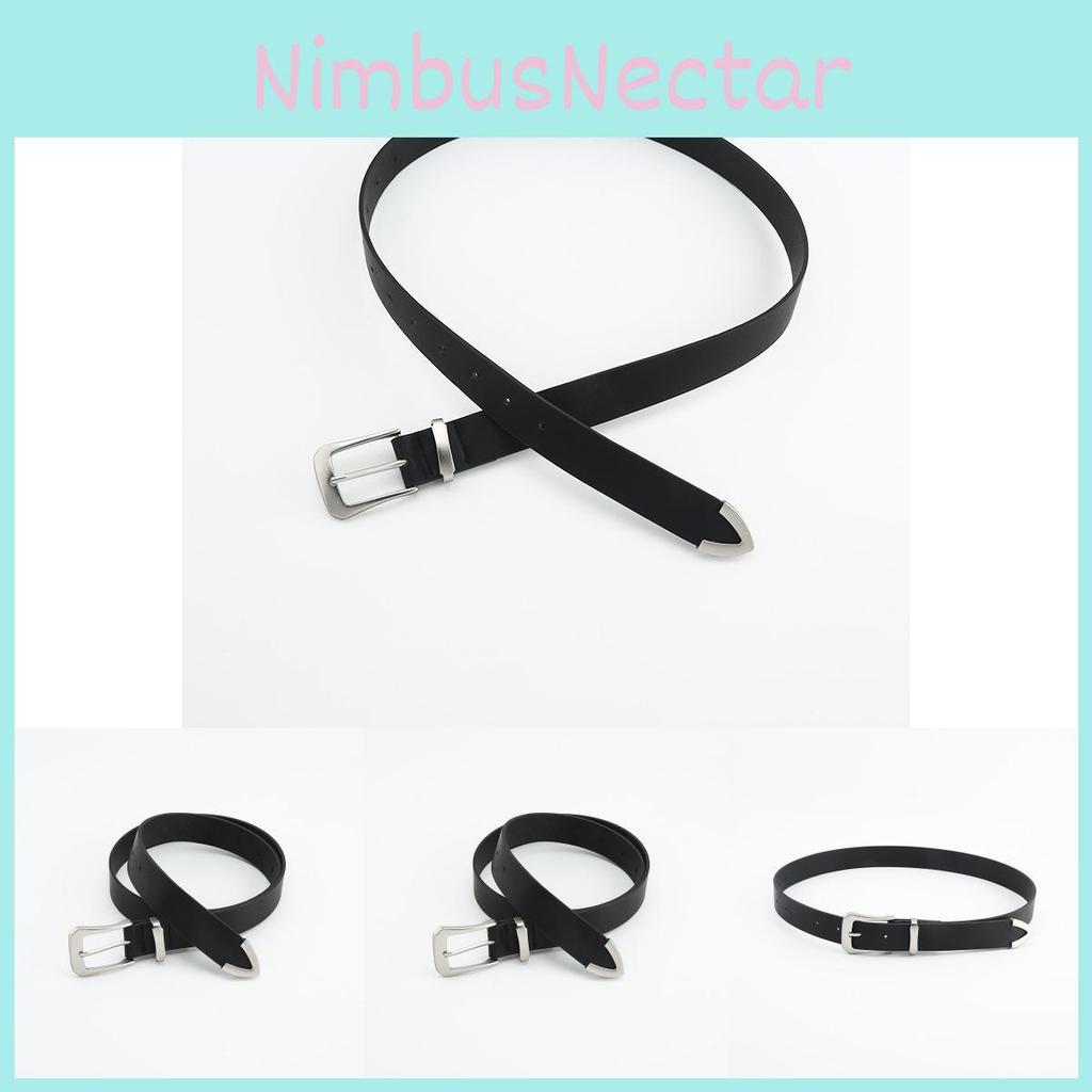 Vintage Women's Belt New Casual Leather Belt Retro Simple Match Denim Belt Ins Wind Black In Stock