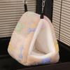 1 Pc Cute Print Pet Bird Parrot Cages Warm Plush Hammock Hut Tent Bed Hanging Cave for Sleeping and Hatching Bird Accessories