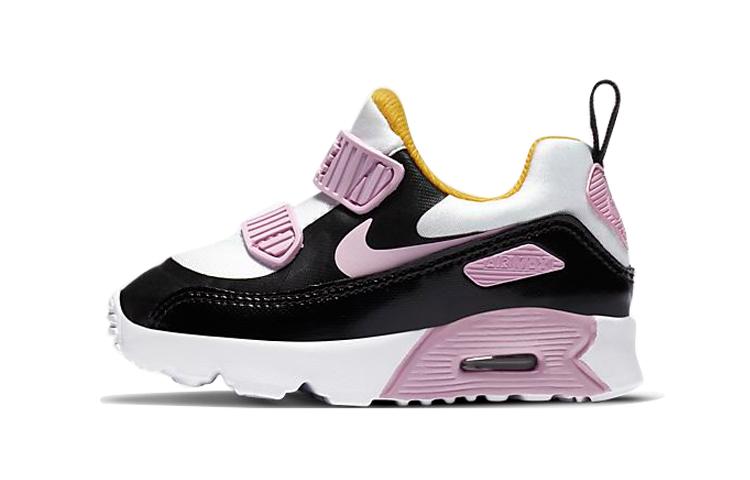 

Nike Air Max 90 Hook and loop Low top Running Shoes Black Pink Infant And Toddler 881924-022 22