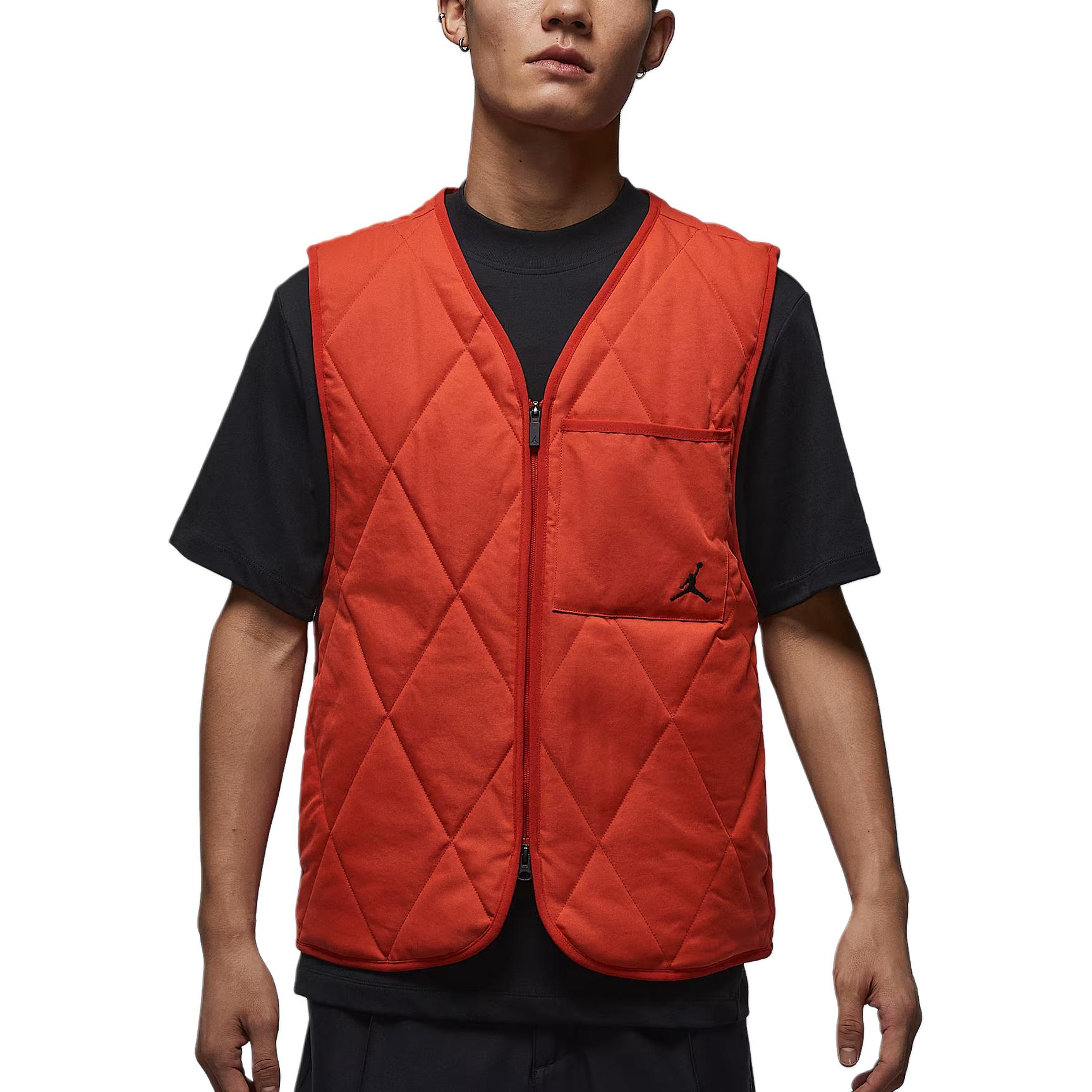 

Jordan Sport Therma-FIT Год Лошади Ограниченная серия CNY Новый год Свободный Легкий Удобный Прочный Гольф Жилет на молнии Мужской жилет Красный HQ8680-622 S