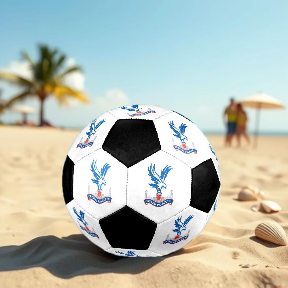 Pallone da Calcio Crystal Palace F.C Colorato Per Tutte le Età Cucito a Macchina PVC Pronto per la Competizione Resistente Alto Rimbalzo.TAGLIA5
