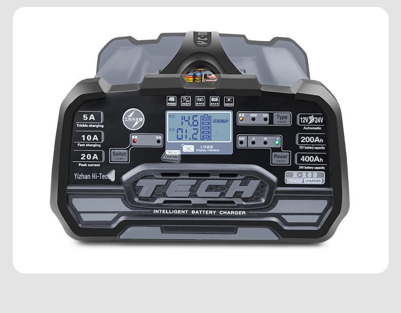 

Универсальное автомобильное зарядное устройство Yicheng Intelligent 12В/24В серый