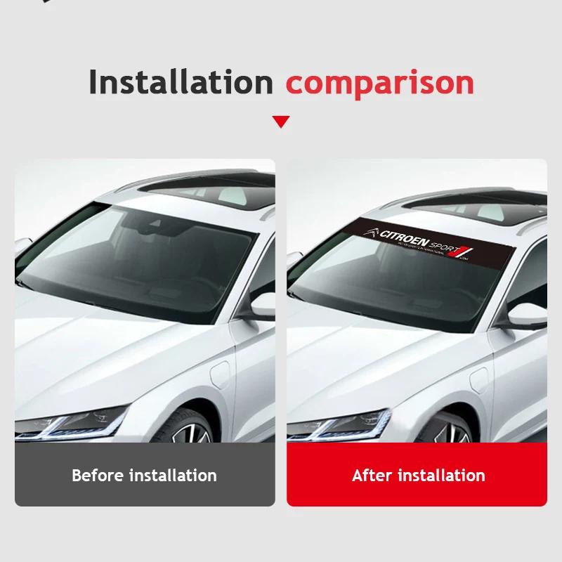 Dekorační samolepka na přední a zadní sklo auta pro Citroen C1 DS3 C2 C3 Vts C4 Saxo C4L C5 C6 C8 Xsara C3-XR Picasso Berlingo SEGA