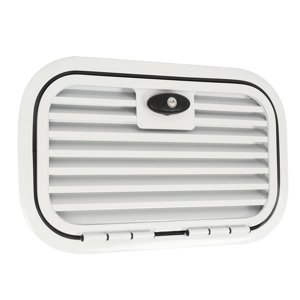 15.6x11.2inch RV Grilled Access Hatch Cargo Compartment Storage Door Lid Hatch Ventilation Warehouse Door for Trailers