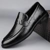 Fashion Italian Style Mens Handcrafted Loafers Genuine Leather Slip on Flats Comfortable Driving Shoes Non-Slip Sole Male Business Shoes