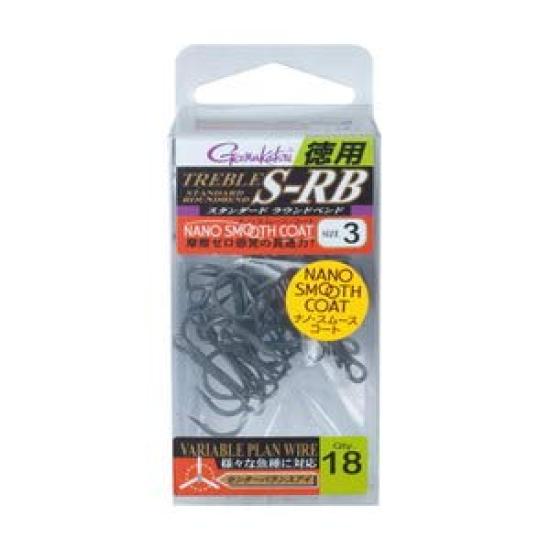 Gamakatsu Treble Size Treble Smooth Value Pack Hooks, 2, S-RB (Nano Coat),