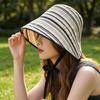 Solid Color Summer Sun Hat Wide Brim Bucket Hat Casual Sunscreen Visor Cap  Beach