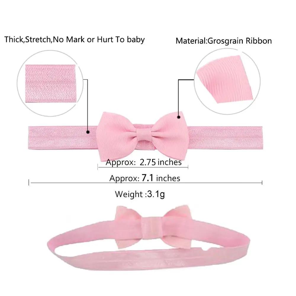 10/20Pcs Baby Headbands 2.75Inch Bows Hairbands Hair Bow Elastics Accessories for Baby Girls Newborn Infants Toddlers