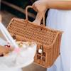 NEW Rattan Basket House Shape Portable Organizer Rattan Baskets With Lid For Organizing For Toy Toiletries Snack Fabric Camping