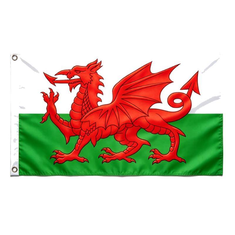 Welsh And Uk Flag Polyester Outdoor Indoor Garden Patriotic Banner For Home Decorations