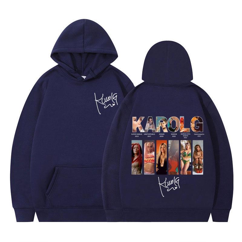 Singer Karol G Tropicoqueta 2025 Album Cover Hooded Sweatshirts Man Woman Hip-hop Winter Fashion Hoodies Aesthetics Pullover Top