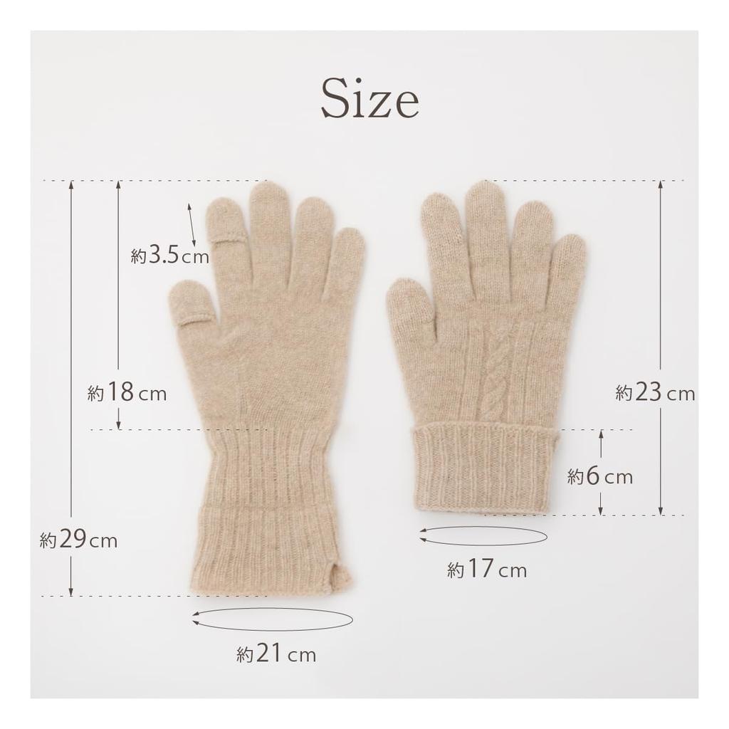 Milieu Smartphone Wool with Fingerprint Made In Smartphone Light Gray Gloves, 100% Authentication, Japan, Compatible,