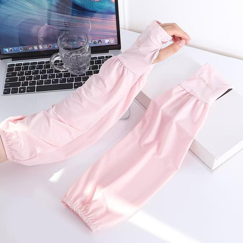 Loose Sleeve Ice Silk Breathable Hand Sleeve Sunscreen Anti-Ultraviolet Cycling Driving Men And Women Same Style Hand Sleeve
