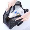 Mesh Wash Strandtasche Männer Frauen tragbare Hand Reise Lagerung Kosmetiktasche schwarz Fitness Bad Tasche Bad Organizer