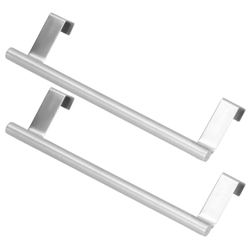 2Pcs Stainless Steel Hanging Towel Rack No Punch Bathroom Hanger For Home Hotel Apartment23CM