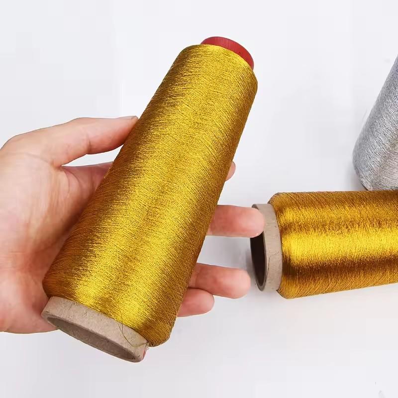Metallic Thread Embroidery Gold Silver Machine Embroidery Threads Polyester Sewing Thread Spools for Embroidery