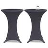 Day and Night - Day and Night Elastic Table Cover 2 Units 80 Cm Anthracite Gray