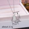 Solid Star Top Full Paved Christmas Tree Pendant Women Cable Chain Clavicle Necklace