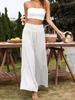 Summer Khaki Casual Cotton Linen High Waist Pants For Women Office Lady Loose Trousers Fashion Solid Baggy Pants Spodnie