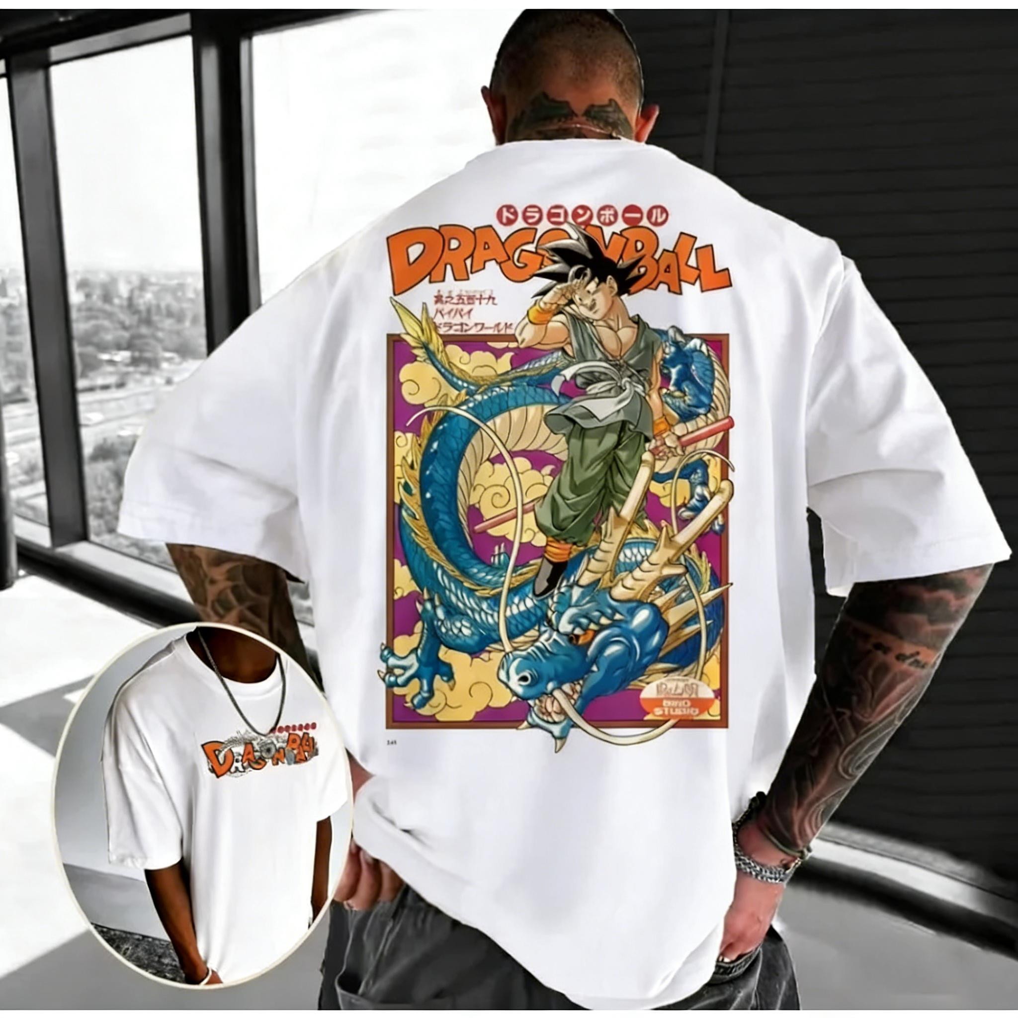 

Plus Size Dragon Ball Anime Printed Men and Women Tshirt Summer Casual Parent Child Tops Harajuku Style Street Fashion Y2K S