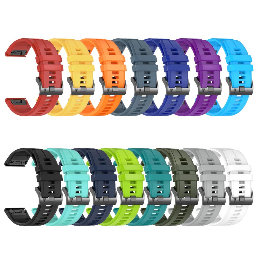 Silicone 22mm 26mm Strap For Garmin Forerunner 970 965 74 Band Quatix 8 E 7X 3/Fenix 8 E 7X 7 6X 6/Enduro 3 2 QuickFit Bracelet