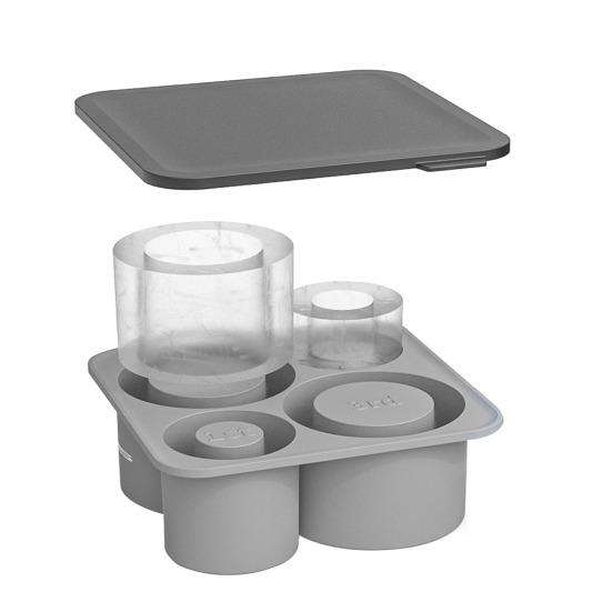 Creative Cylinder Ice Cube Tray Easy-Release Silicone Ice Mold BPA-Free Leak-Proof Lid Easy Release Ice Maker for Cocktails Coffee Summer Drink