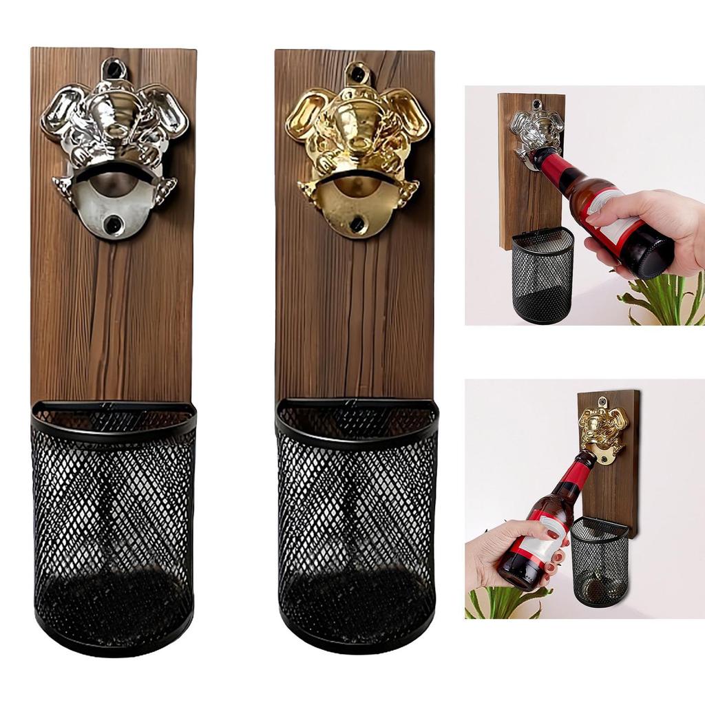 Magnetic Bottle Opener Wall Mount Bottle Opener Kitchen Tool for Refrigerator Kitchen Living Room Housewarming Present