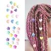 Star Heart Shape Beads For Kids Colorful Loose Beads Hair Tie Accessory For Creative Braiding And Crafting Project Supply