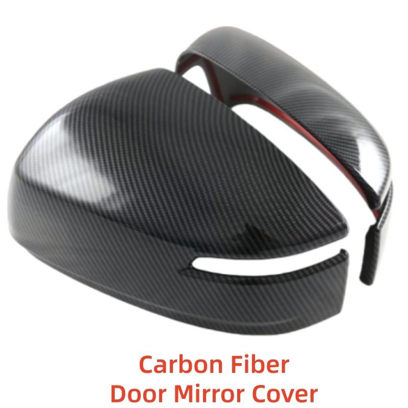 Car Upgrade ABS Carbon Rearview Accessories Plated Door Mirror Cover Trim Paste Style For Toyota Land Cruiser LC300