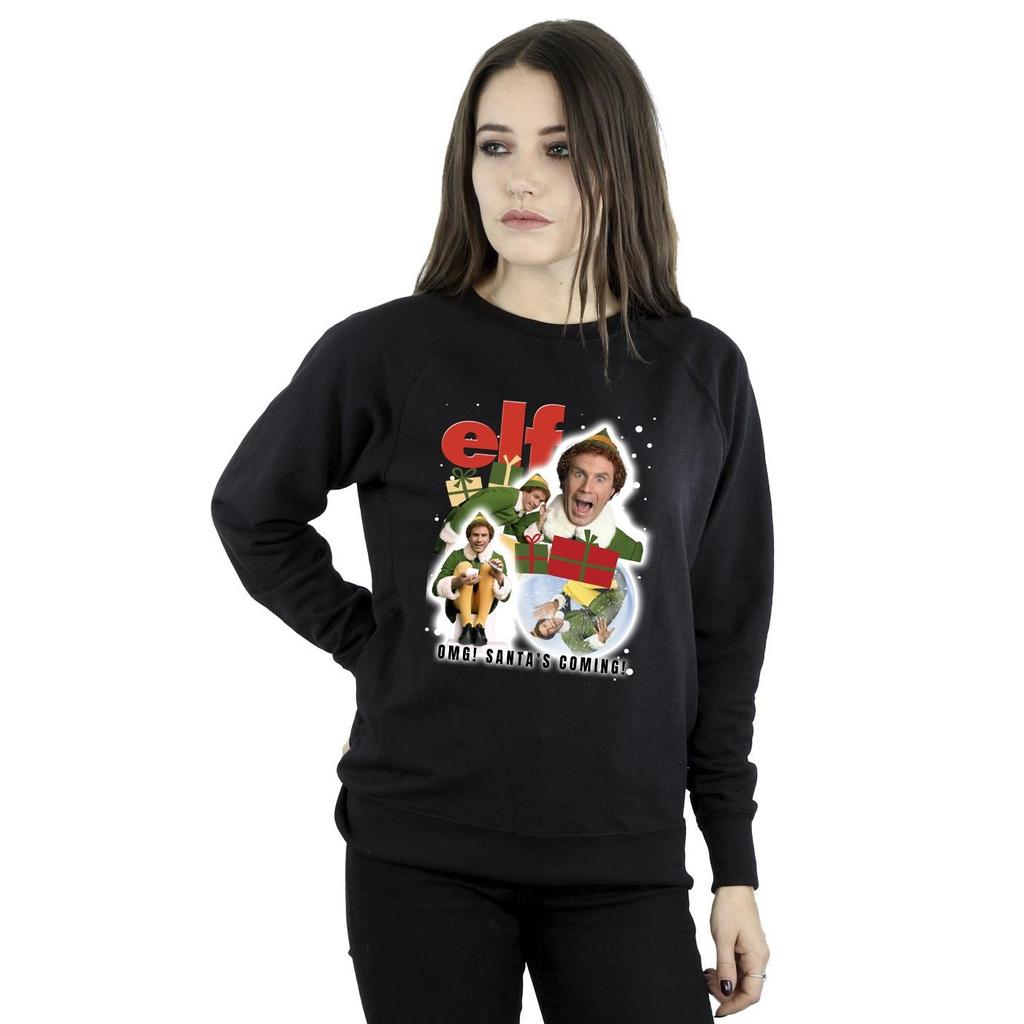 Elf Womens/Ladies Buddy Collage Sweatshirt