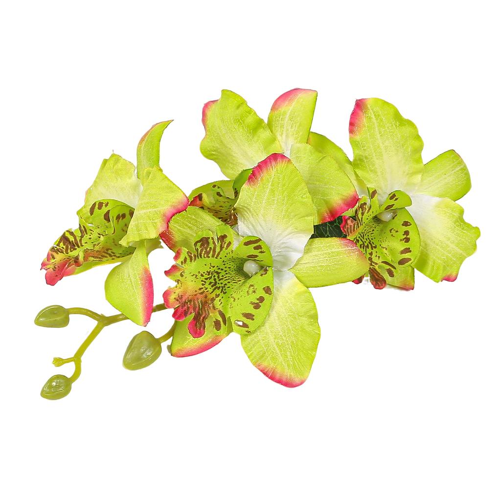 Hawaiian Artificail Orchid Hair Clip Summer Beach Hair Decoration Bohemian Flower Hair Accessory for Women and Girls